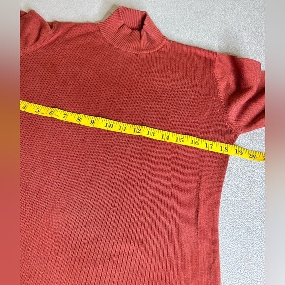 Field Manor 100% Silk Sweatshirt Size L Turtleneck - Picture 4 of 15